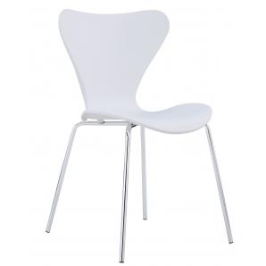 4 Sillas arne new, apilable, cromada, polipropileno blanco - 4 unidades