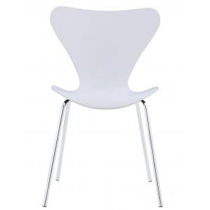 4 Sillas arne new, apilable, cromada, polipropileno blanco - 4 unidades