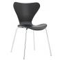 4 Sillas arne new, apilable, cromada, polipropileno negro - 4 unidades