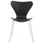 4 Sillas arne new, apilable, cromada, polipropileno negro - 4 unidades