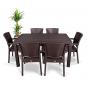4 Sillones lido, apilable, polipropileno marrón chocolate - 4 unidades
