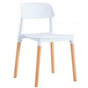 6 Sillas croscat (su), madera, polipropileno blanco - 6 unidades