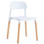 6 Sillas croscat (su), madera, polipropileno blanco - 6 unidades