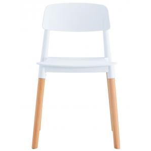 6 Sillas croscat (su), madera, polipropileno blanco - 6 unidades