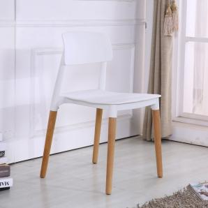 6 Sillas croscat (su), madera, polipropileno blanco - 6 unidades