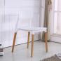 6 Sillas croscat (su), madera, polipropileno blanco - 6 unidades