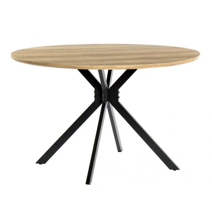 Mesa minerva new, metal, madera, 120 cms de diámetro