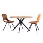 Mesa minerva new, metal, madera, 120 cms de diámetro