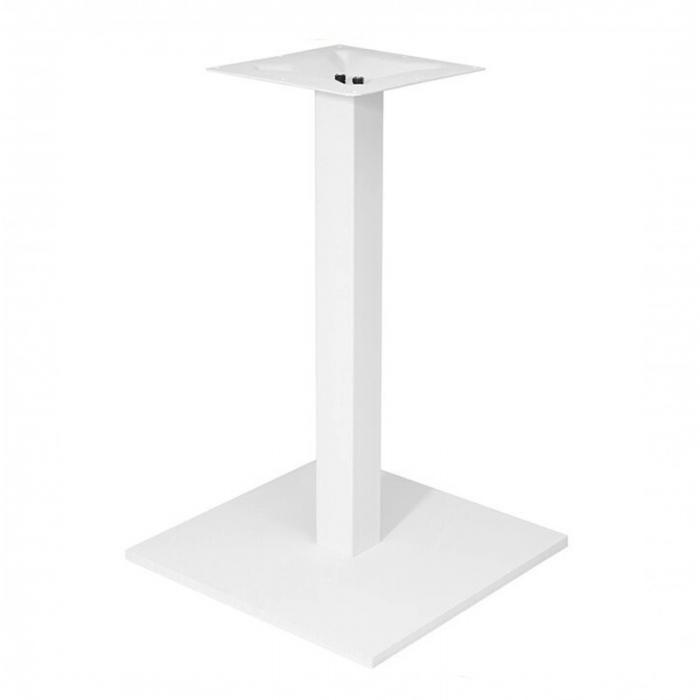 2 Bases de mesa beverly bl72, tubo cuadrado, blanca, base de 45 x 45 cms, altura 72 cms - 2 unidades