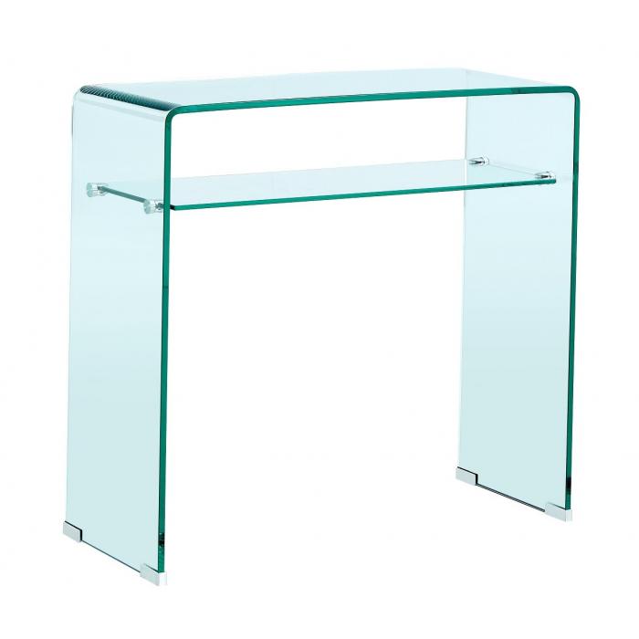 Consola canada (su), cristal curvado, 80 x 33 cms