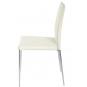 4 Sillas inma, apilable, metal, similpiel blanca - 4 unidades