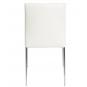 4 Sillas inma, apilable, metal, similpiel blanca - 4 unidades