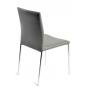 4 Sillas inma, apilable, metal, similpiel gris oscuro - 4 unidades