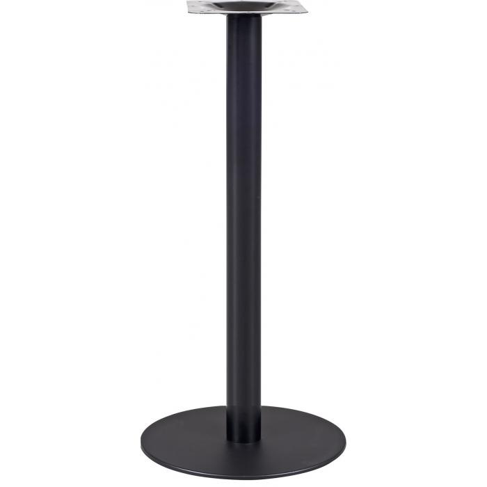 2 Bases de mesa bombay, tubo redondo, negra, base de acero de 8 mm. 45 cms de diámetro, altura 110 cms - 2 unidades