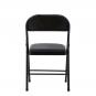 6 Sillas smart, plegable, metal, epoxi negro, vinilo negro - 6 unidades