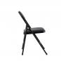 6 Sillas smart, plegable, metal, epoxi negro, vinilo negro - 6 unidades