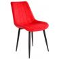 4 Sillas yucca, metal negro, tapizado velvet rojo - 4 unidades