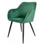 2 Sillones rolando, metal, tapizado velvet 56 verde oscuro - 2 unidades