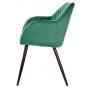 2 Sillones rolando, metal, tapizado velvet 56 verde oscuro - 2 unidades