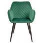 2 Sillones rolando, metal, tapizado velvet 56 verde oscuro - 2 unidades
