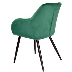 2 Sillones rolando, metal, tapizado velvet 56 verde oscuro - 2 unidades