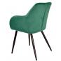 2 Sillones rolando, metal, tapizado velvet 56 verde oscuro - 2 unidades