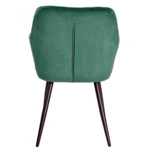 2 Sillones rolando, metal, tapizado velvet 56 verde oscuro - 2 unidades