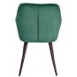 2 Sillones rolando, metal, tapizado velvet 56 verde oscuro - 2 unidades