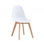 4 Sillas marais, madera, polipropileno blanco - 4 unidades