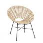2 Sillones cidora, metal, ratán beige - 2 unidades