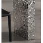 Mesa veneto, acero inoxidable, acrílico, tapa de cerámica, 160 x 90 cms