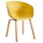 4 Sillones dante new (su), metal, polipropileno amarillo - 4 unidades