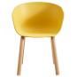 4 Sillones dante new (su), metal, polipropileno amarillo - 4 unidades