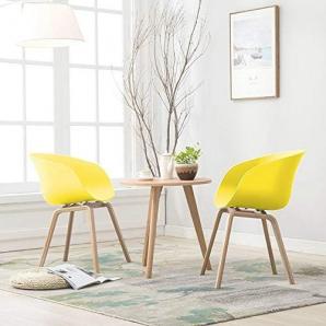 4 Sillones dante new (su), metal, polipropileno amarillo - 4 unidades