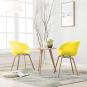 4 Sillones dante new (su), metal, polipropileno amarillo - 4 unidades
