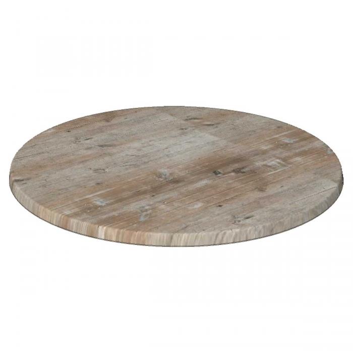 2 Tableros de mesa werzalit-sm, findus grau 296, 70 cms de diámetro*. - 2 unidades