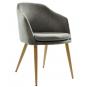 2 Sillones lart, metal, tapizado tejido linen gris oscuro - 2 unidades