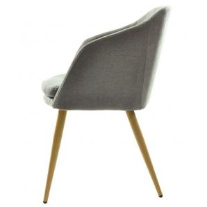 2 Sillones lart, metal, tapizado tejido linen gris oscuro - 2 unidades