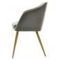 2 Sillones lart, metal, tapizado tejido linen gris oscuro - 2 unidades