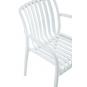 4 Sillones saler, apilable, polipropileno blanco - 4 unidades
