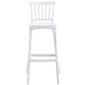 4 Taburetes milos, tratamiento anti uv, polipropileno blanco - 4 unidades