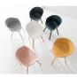4 Sillones dante new (su), metal, polipropileno negro - 4 unidades