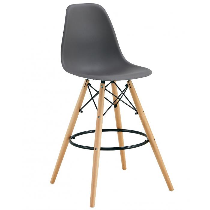 4 Taburetes star (su), madera, carcasa gris oscuro - 4 unidades