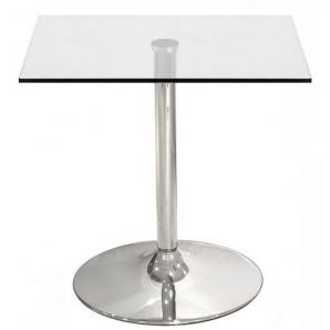 Mesa bernie 70c, cromada, cristal templado 70 x 70 cms