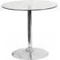 Mesa bernie 70r, cromada, cristal templado 70 cms diámetro