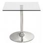 Mesa bernie 80c, cromada, cristal templado 80 x 80 cms