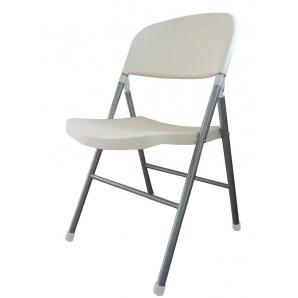 5 Sillas beach, plegable, metal plata, polietileno blanco - 5 unidades