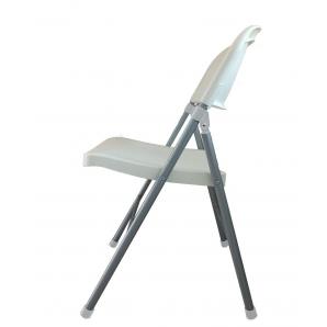 5 Sillas beach, plegable, metal plata, polietileno blanco - 5 unidades