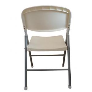 5 Sillas beach, plegable, metal plata, polietileno blanco - 5 unidades