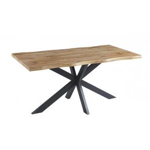 Mesa toledo 180, metal negro, tapa dm bilaminado de 180 x 90 cms